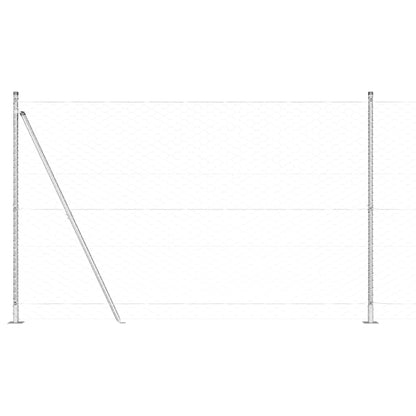 Afrasteringspaal Zilver 50 x 1,4 m (50 mm gaas) Staal
