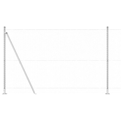 Afrasteringspaal Zilver 50 x 1,5 m (25 mm gaas) Staal