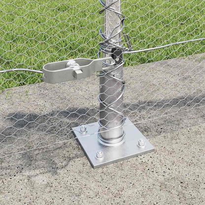 Afrasteringspaal Zilver 100 x 0,4 m (13 mm gaas) Staal