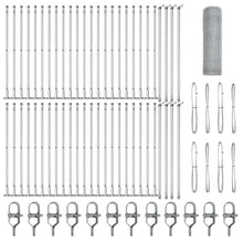 Afrasteringspaal Zilver 100 x 0,4 m (13 mm gaas) Staal
