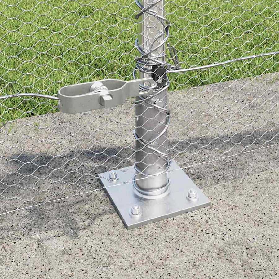 Afrasteringspaal Zilver 100 x 0,5 m (13 mm gaas) Staal