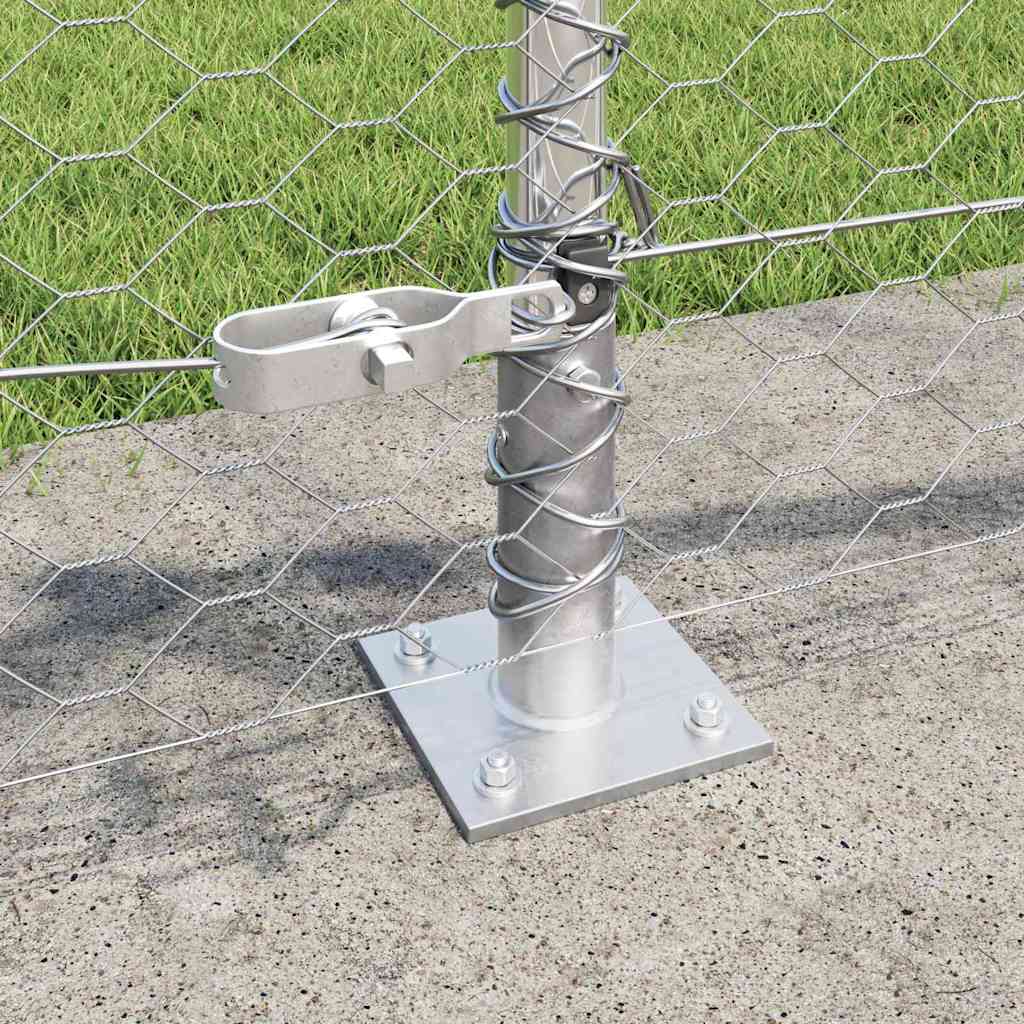 Afrasteringspaal Zilver 100 x 0,5 m (36 mm gaas) Staal