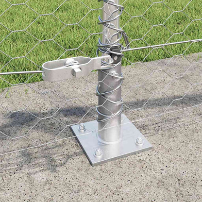 Afrasteringspaal Zilver 100 x 0,5 m (36 mm gaas) Staal