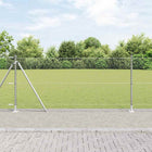 Afrasteringspaal 100 cm staal zilver