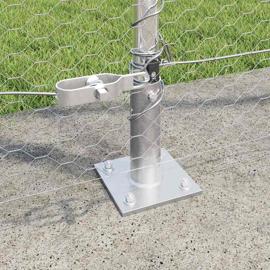 Afrasteringspaal Zilver 100 x 1,5 m (25 mm gaas) Staal