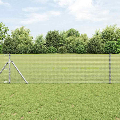 Afrasteringspaal Zilver 10 x 0,6 m (16 x 16 mm gaas) Staal