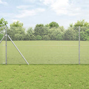 Afrasteringspaal 100 cm staal zilver