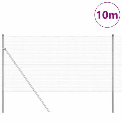 Afrasteringspaal Zilver 10 x 1 m (12 x 12 mm gaas) Staal