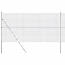 Afrasteringspaal Zilver 10 x 1 m (16 x 16 mm gaas) Staal