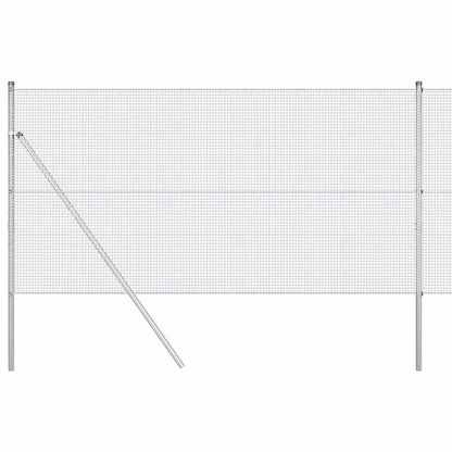 Afrasteringspaal Zilver 10 x 1 m (16 x 16 mm gaas) Staal