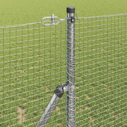 Afrasteringspaal Zilver 10 x 1 m (19 x 19 mm mesh) Staal