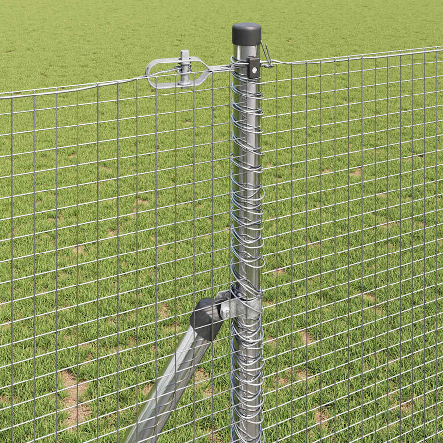 Afrasteringspaal Zilver 10 x 1 m (19 x 19 mm mesh) Staal