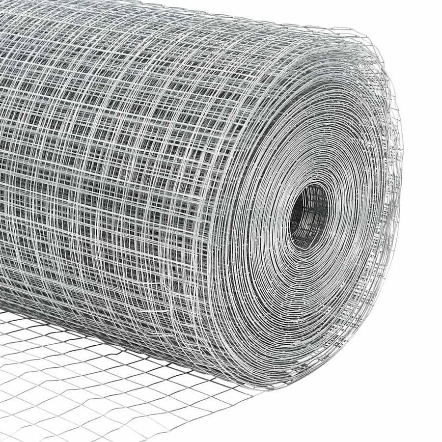 Afrasteringspaal Zilver 10 x 1,6 m (25 x 25 mm gaas) Staal