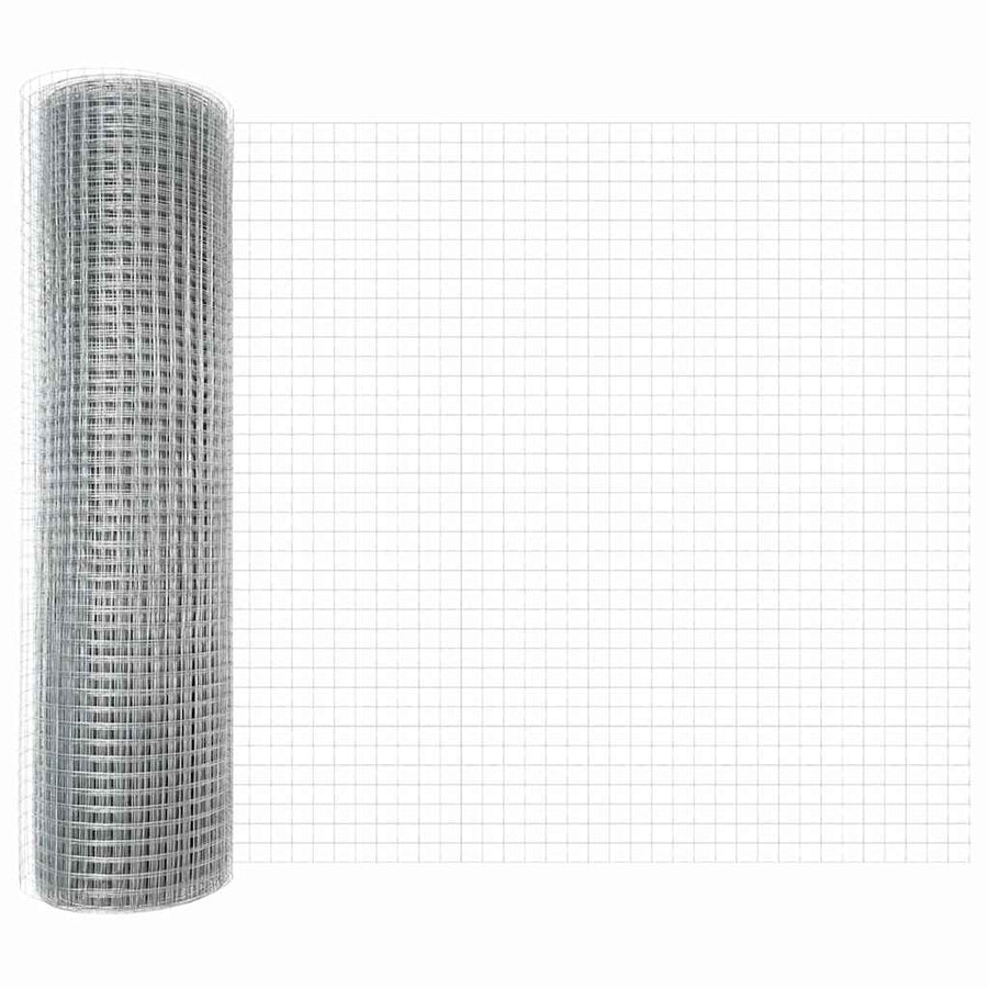 Afrasteringspaal Zilver 25 x 0,8 m (25 x 25 mm gaas) Staal