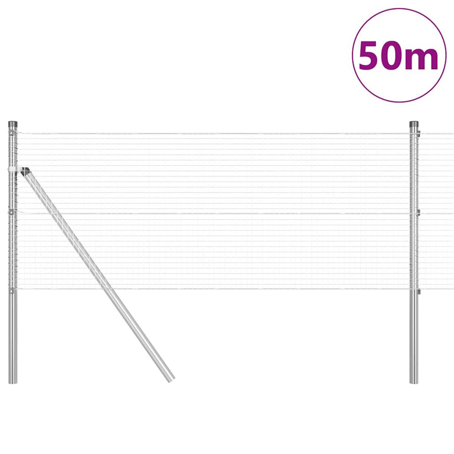 Heining met Posten Grijs 0.8 x 50 m