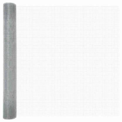 Afrasteringspaal Zilver 50 x 1 m (12 x 12 mm gaas) Staal