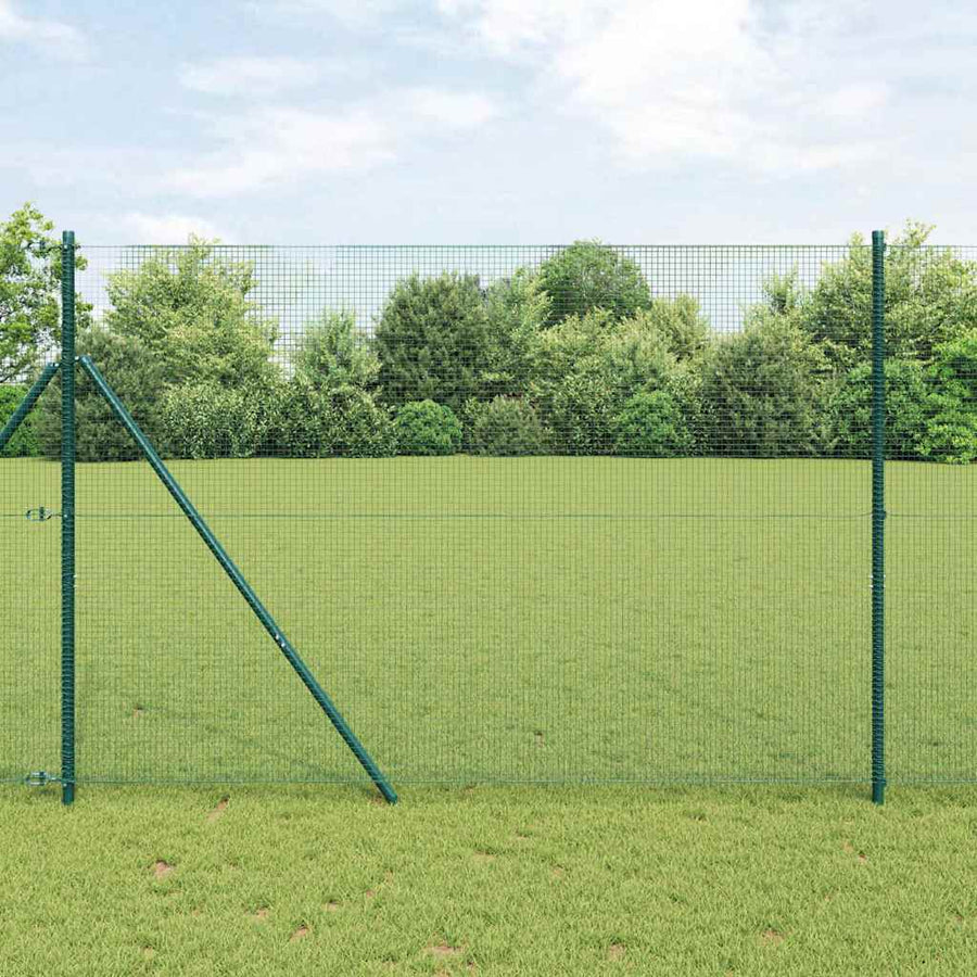 Afrasteringspaal Groen 10 x 1,5 m (16 x 16 mm gaas)