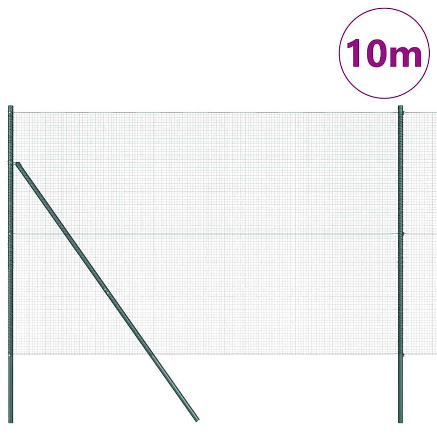 Afrasteringspaal Groen 10 x 1,5 m (16 x 16 mm gaas)