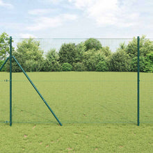 Hecke Met Palen 1.5 X 10 M Staal Groen 10 x 1,5 m (25 x 25 mm gaas)