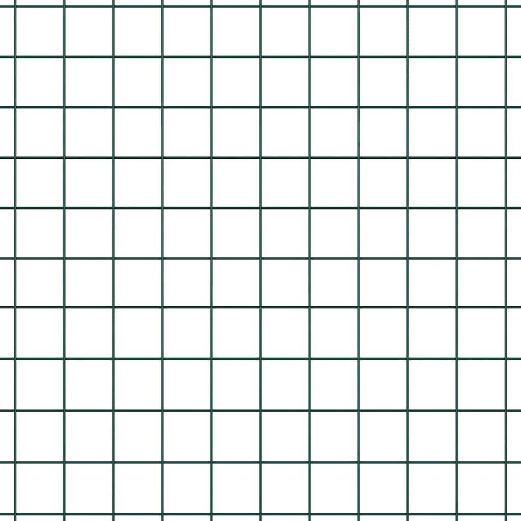 Hecke Met Palen 0,5 X 25 M Staal Groen 25 x 0,5 m (25 x 25 mm gaas)