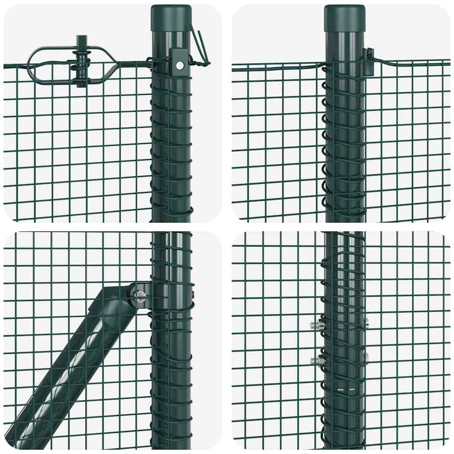 Afrasteringspaal Groen 25 x 1,5 m (12 x 12 mm gaas) Staal