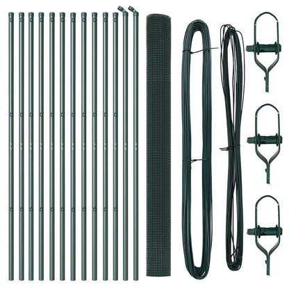 Afrasteringspaal Groen 25 x 1,5 m (16 x 16 mm gaas)