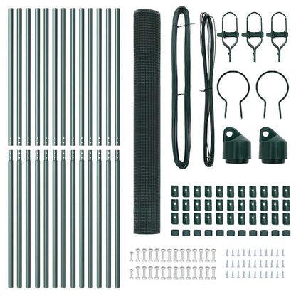 Afrasteringspaal Groen 25 x 1,5 m (16 x 16 mm gaas)