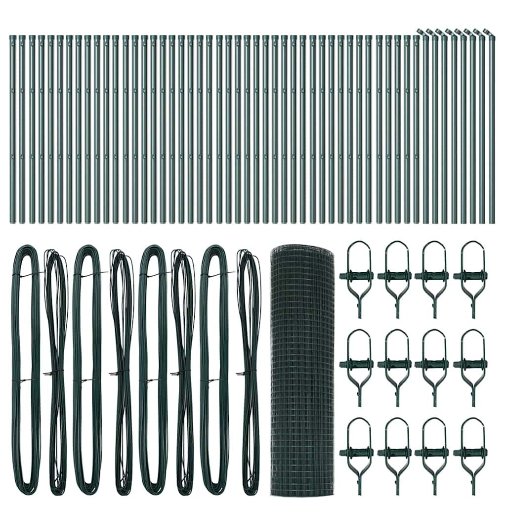 Afrasteringspaal Groen 100 x 0,4 m (19 x 19 mm gaas)