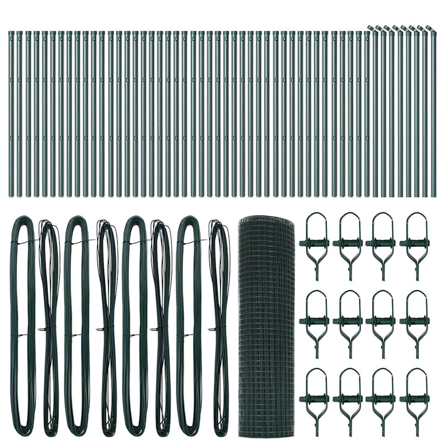 Afrasteringspaal Groen 100 x 0,6 m (12 x 12 mm gaas)