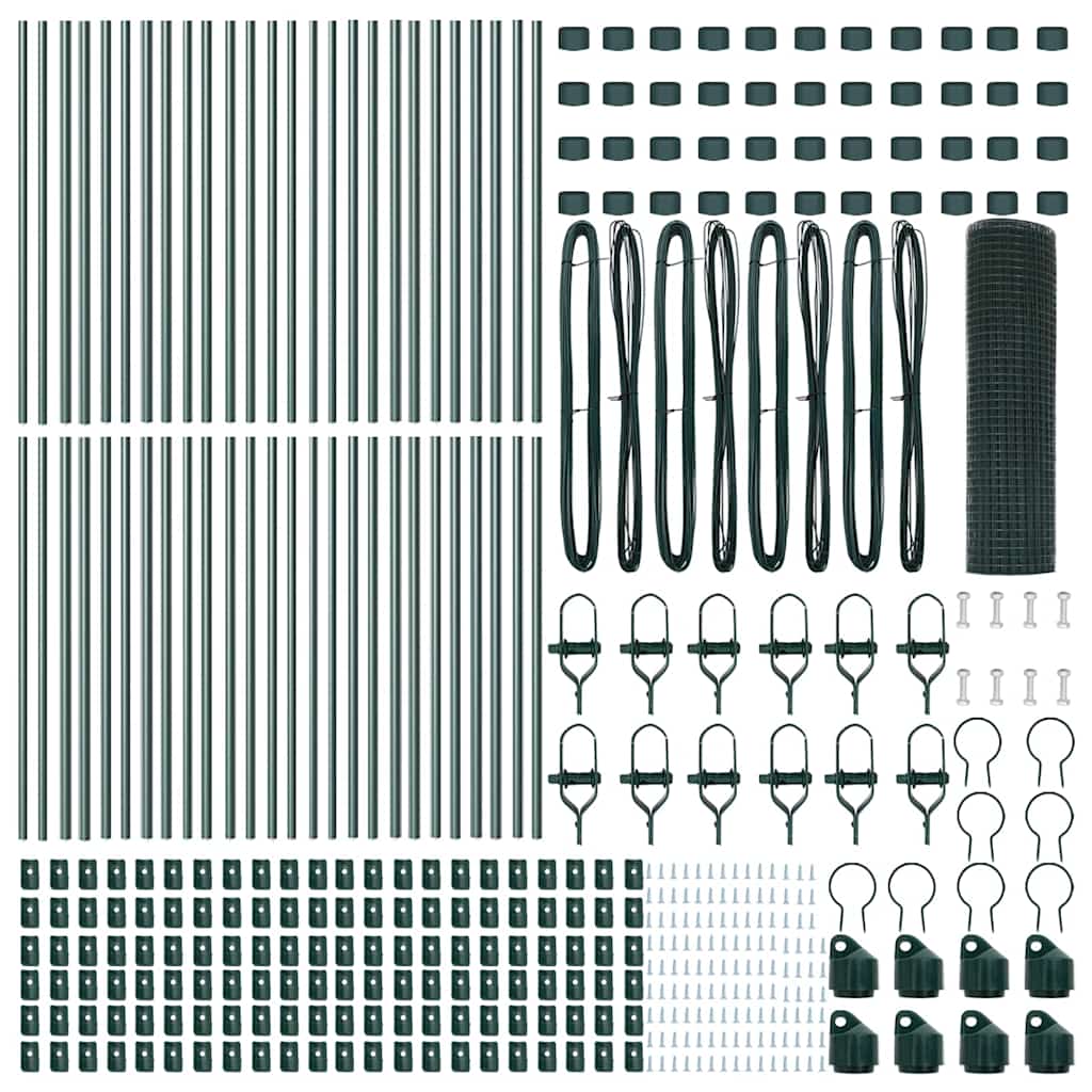 Afrasteringspaal Groen 100 x 0,6 m (12 x 12 mm gaas)