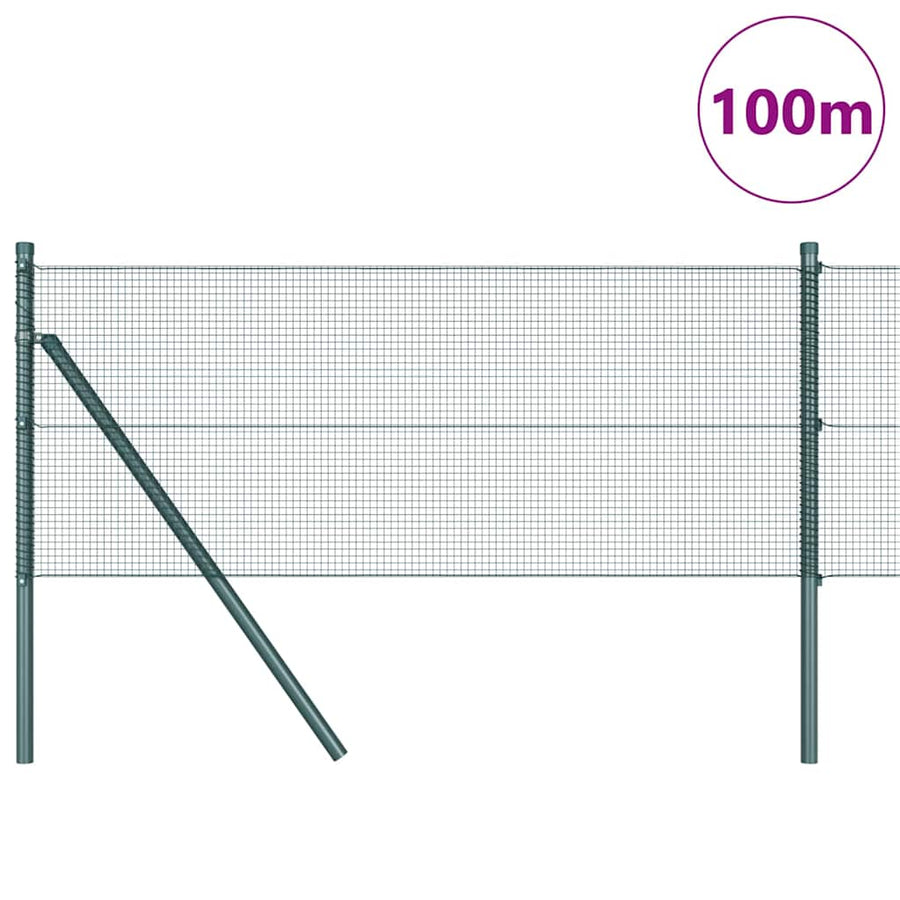 Afrasteringspaal Groen 100 x 0,8 m (12 x 12 mm gaas)