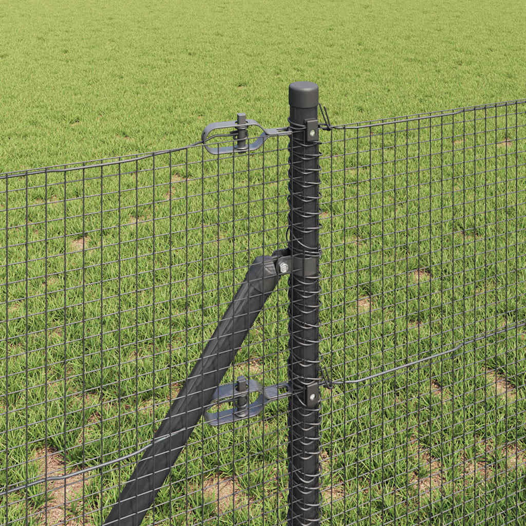 Afrasteringspaal Grijs 10 x 0,4 m (16 x 16 mm gaas)