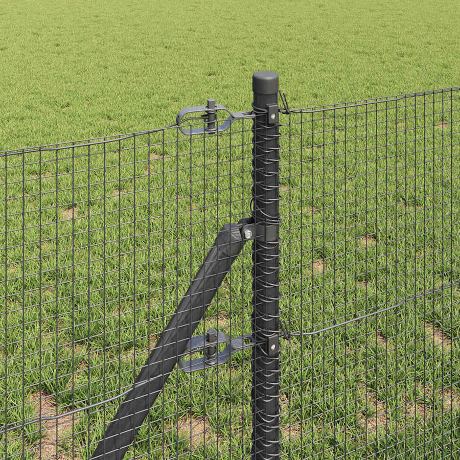 Afrasteringspaal Grijs 10 x 0,5 m (16 x 16 mm gaas) Staal