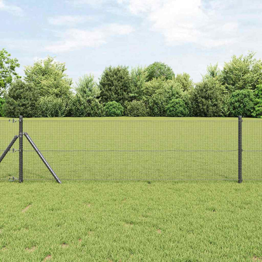 Afrasteringspaal Grijs 10 x 0,5 m (16 x 16 mm gaas) Staal
