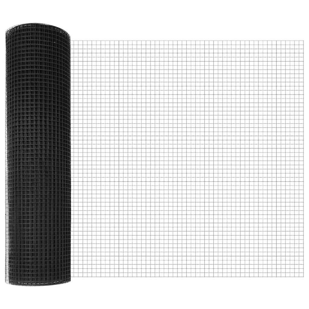 Afrasteringspaal Grijs 10 x 0,8 m (12 x 12 mm gaas)