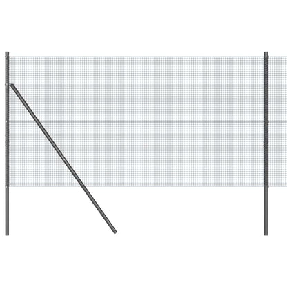 Afrasteringspaal Grijs 10 x 1 m (16 x 16 mm gaas) Staal
