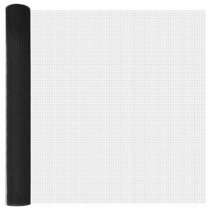 Afrasteringspaal Grijs 10 x 1 m (16 x 16 mm gaas) Staal