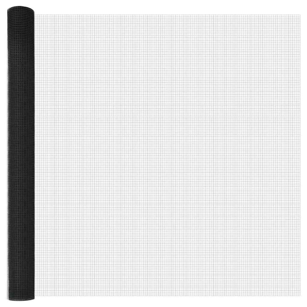 Afrasteringspaal Staal Grijs 10 x 1,5 m (12 x 12 mm gaas)
