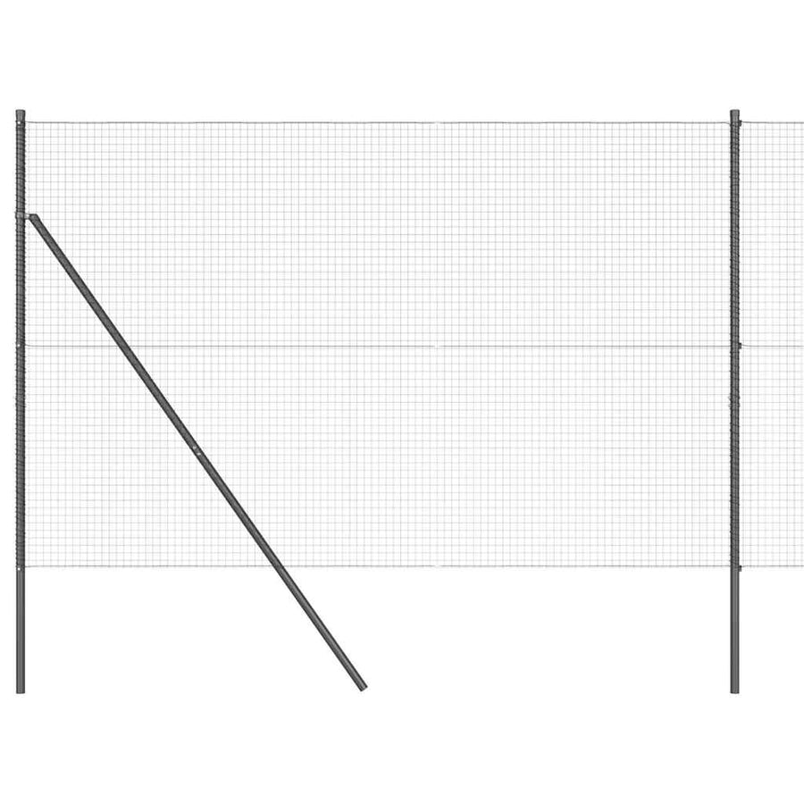 Afrasteringspaal Grijs 10 x 1,5 m (25 x 25 mm gaas) Staal