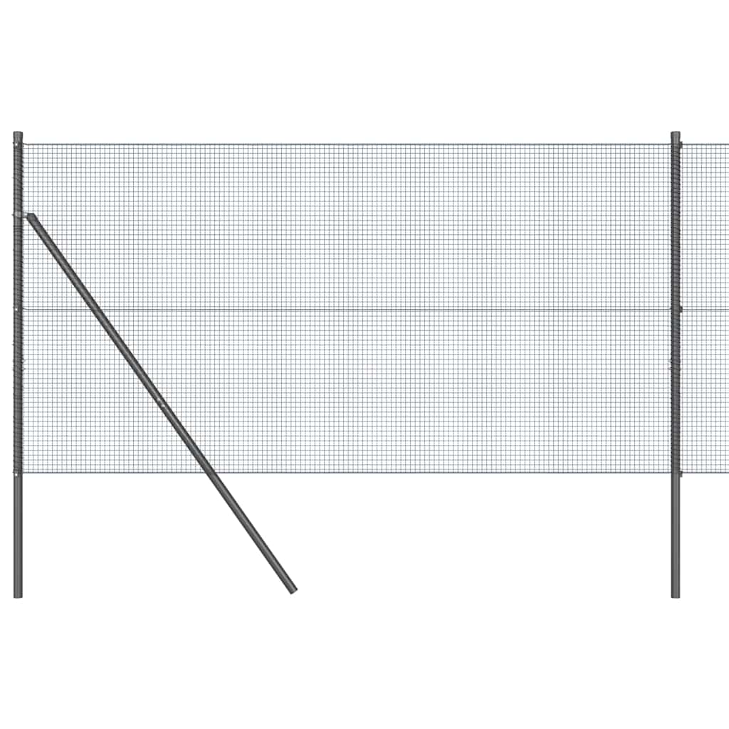 Afrasteringspaal Grijs 25 x 1 m (16 x 16 mm gaas) Staal