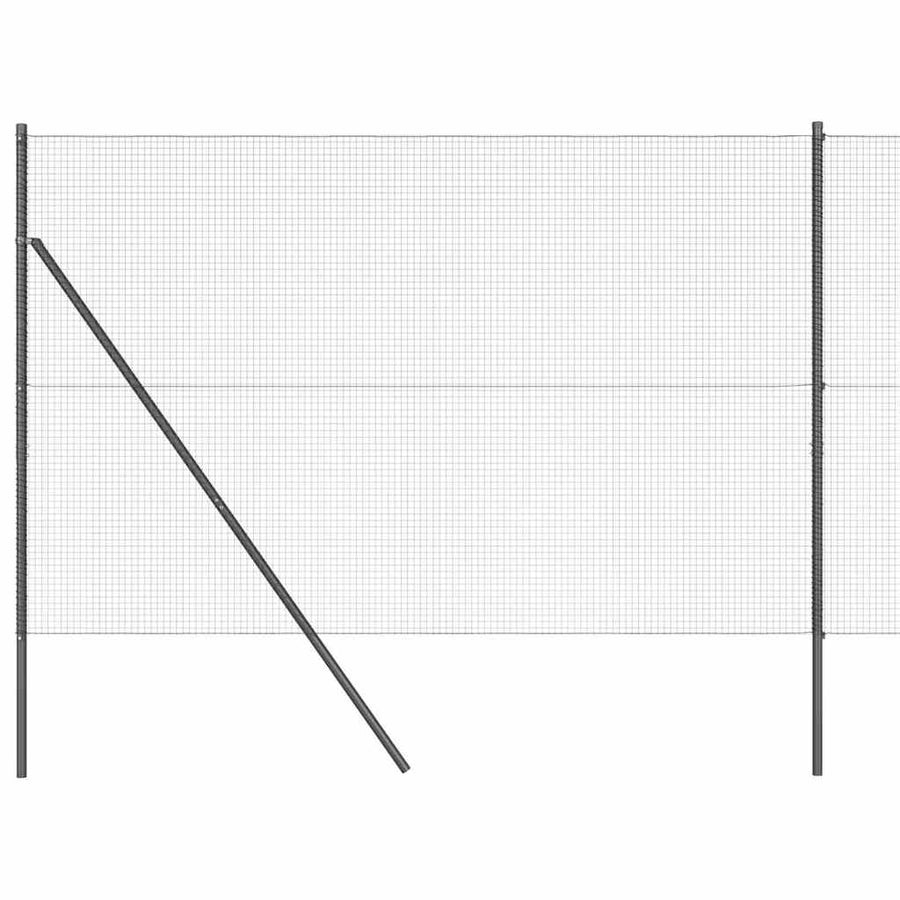 Afrasteringspaal Grijs 25 x 1,5 m (19 x 19 mm gaas) Staal