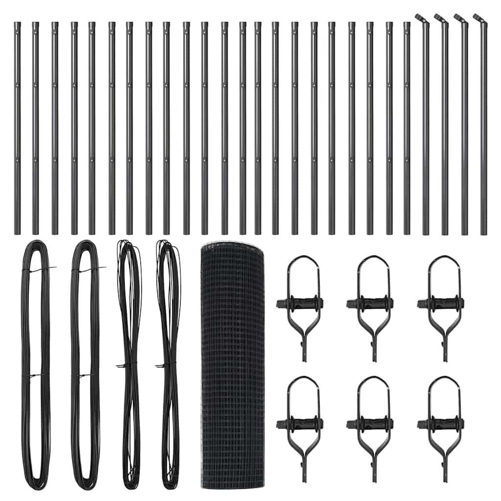 Afrasteringspaal Grijs 50 x 0,6 m (19 x 19 mm gaas)