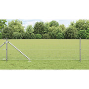Afrasteringspaal staal zilver 1000x3.2x60 cm