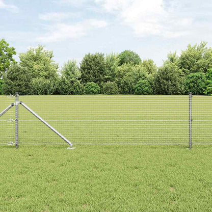 Afrasteringspaal Zilver 10 x 0,6 m (25 x 25 mm gaas) Staal