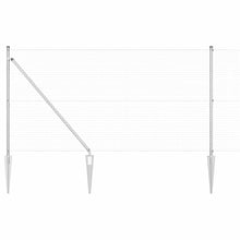 Afrasteringspaal Zilver 10 x 1 m (25 x 25 mm gaas) Staal