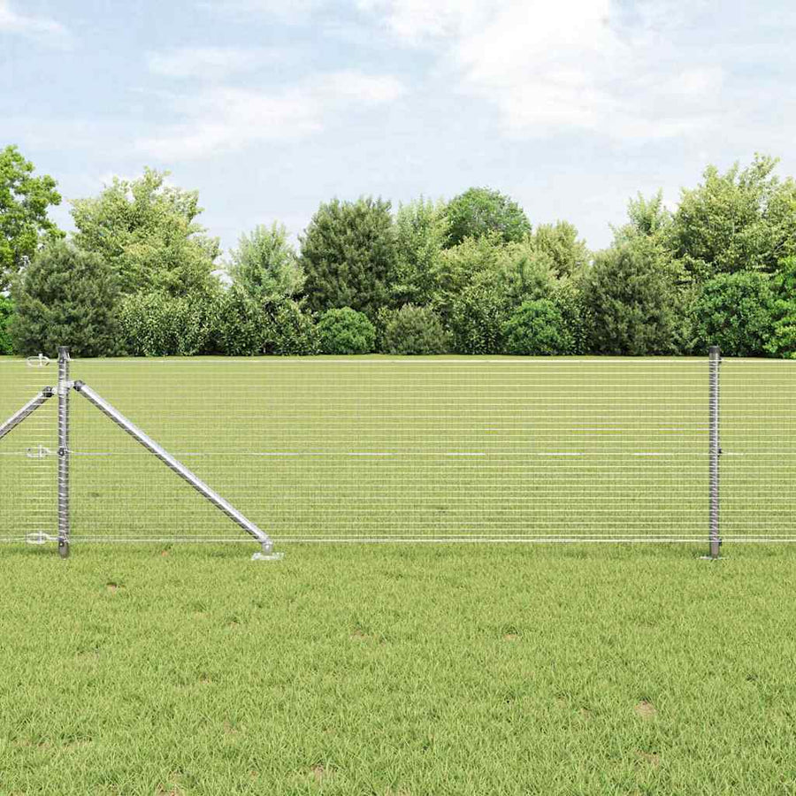 Afrasteringspaal Zilver 25 x 0,5 m (19 x 19 mm mesh) Staal