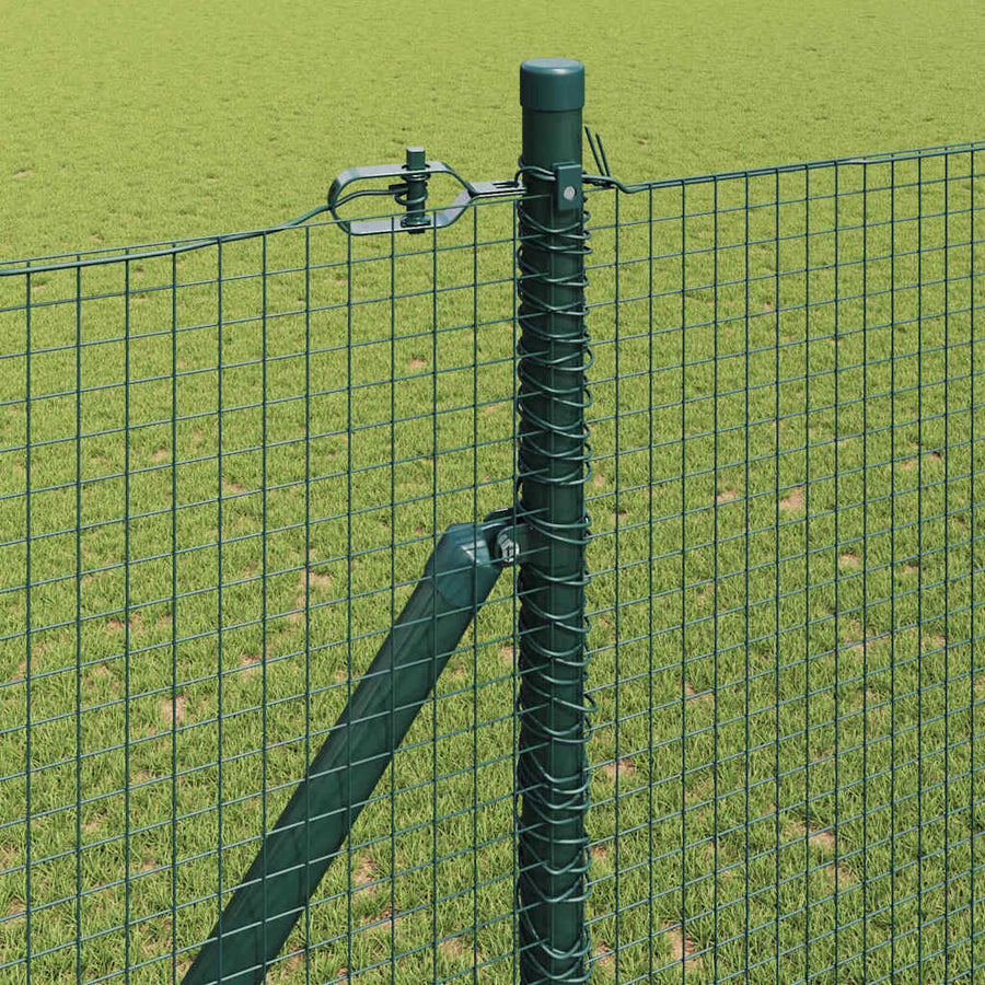 Hecke Met Palen 1.5 X 10 M Staal Groen 10 x 1,5 m (19 x 19 mm gaas)