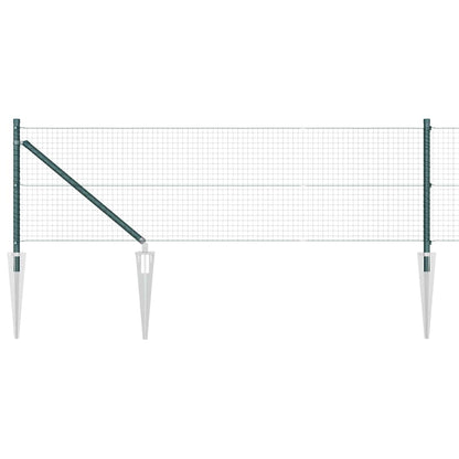 Hecke Met Palen 0,5 X 25 M Staal Groen 25 x 0,5 m (25 x 25 mm gaas)
