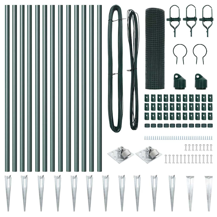 Afrasteringspaal Groen 25 x 0,6 m (25 x 25 mm gaas)
