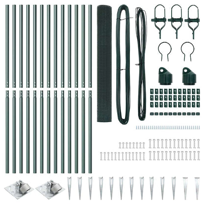 Afrasteringspaal Groen 25 x 1,4 m (16 x 16 mm gaas)